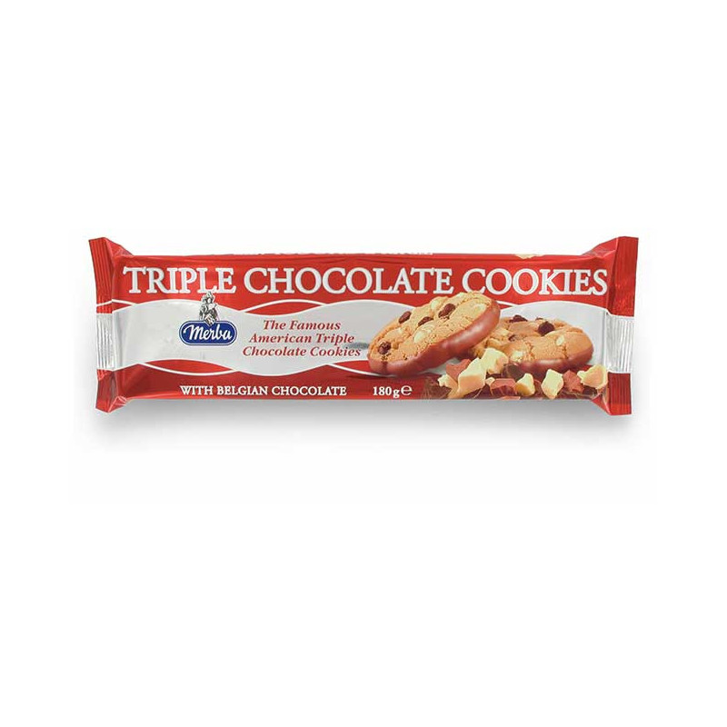 Merba Triple Chocolate Cookies 180 GR