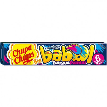 Chupa Chups Big Babol Chewing Gum Tongpainter Blue 27.6 GR