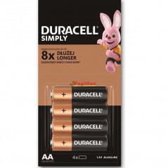 Duracell AA Simply Batterij 4 ST